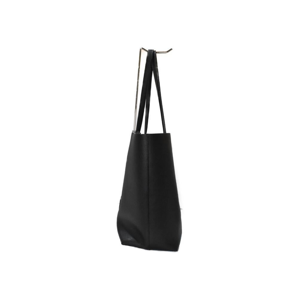 SAINT LAURENT Sac Shopping Black Leather Tote Bag Fits documents work mothers - Picture 4 of 7